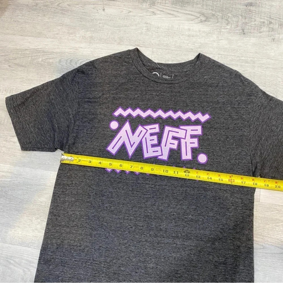 NEFF Disney Logo T-Shirt 90s Retro Size M in Grey Purple Unisex NWT - Picture 10 of 12